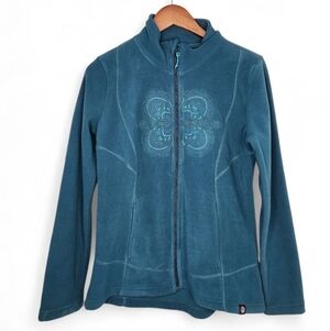 Mondetta Full Zip Fleece Jacket in Teal Size M